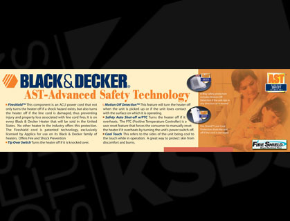 Black and Decker FireShield signs